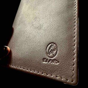 NWT EL Potro Leather Wallet in Box Espresso Brown Billfold Bifold Spain